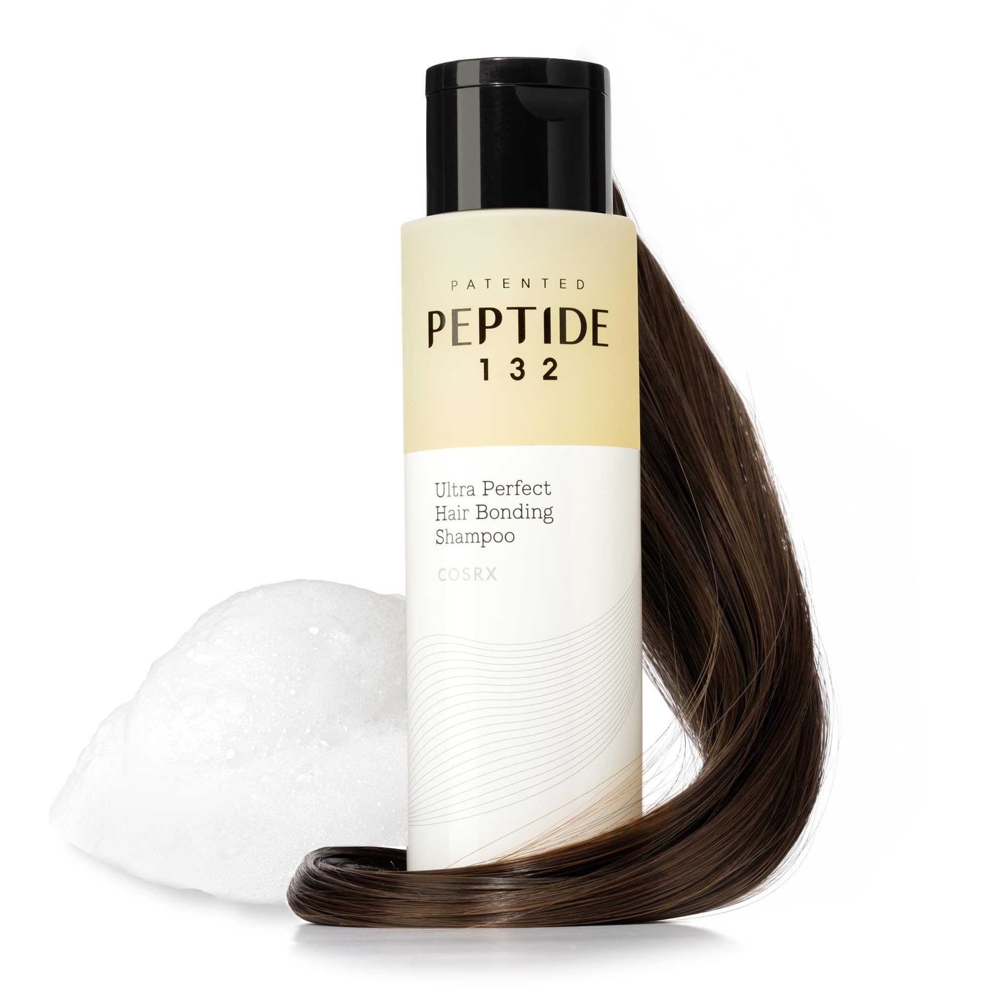 COSRX Peptide-132 Shampoing en bouteille, soin doux pour cheveux abîmés.