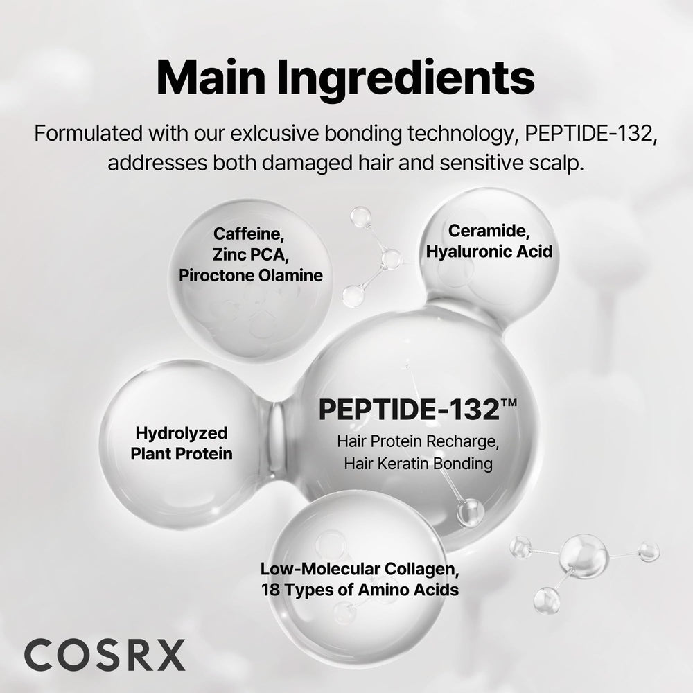 COSRX Peptide-132 Shampoing sans sulfates pour une routine douce.