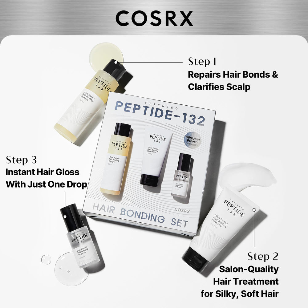 COSRX Peptide-132 Traitement Cheveux : flacon renforçant les liaisons et les pointes.