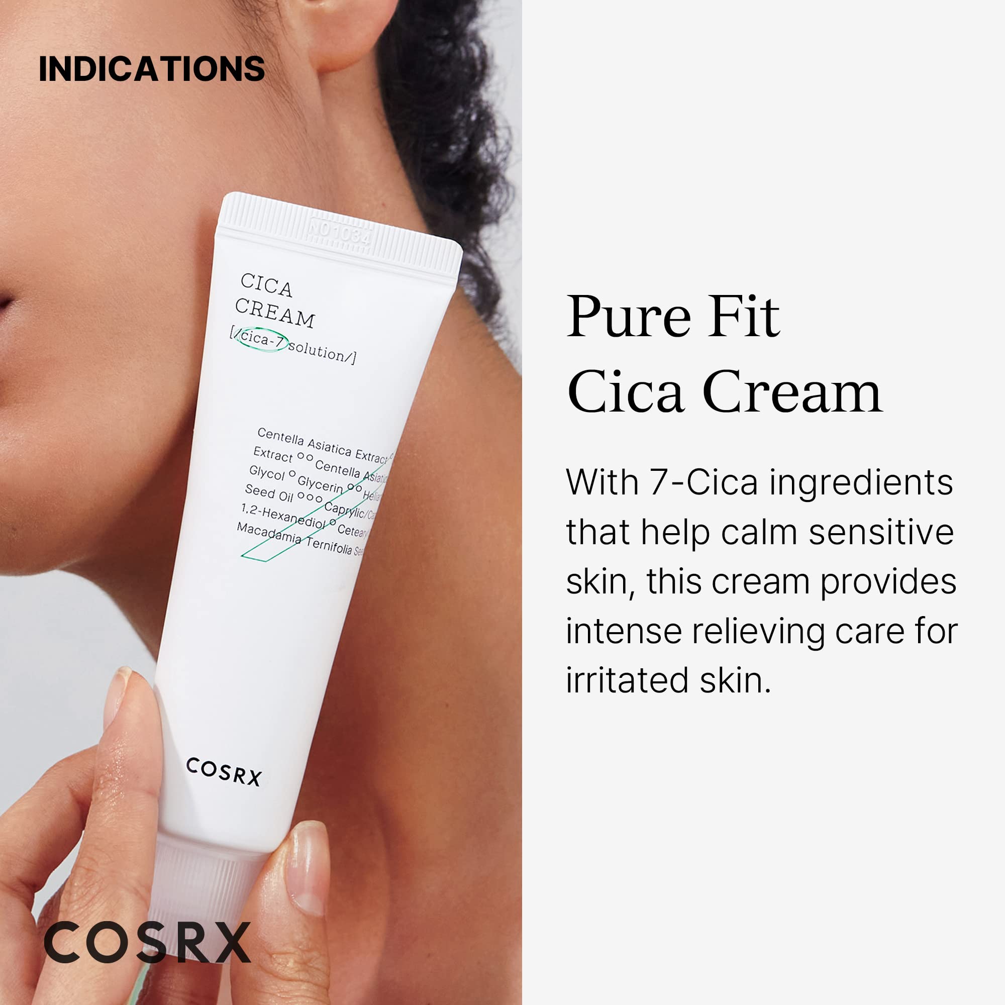 Texture légère du COSRX Pure Fit Cica Cream pour une absorption rapide