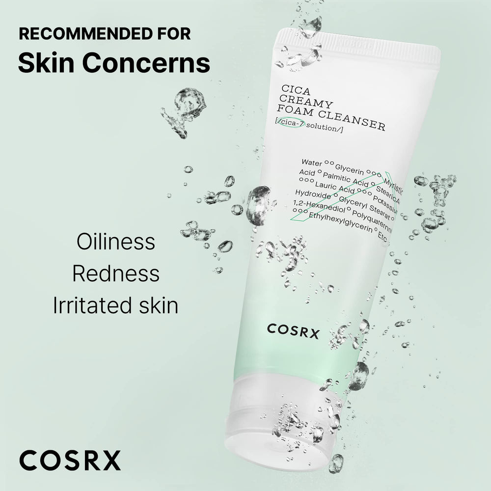 COSRX Pure Fit Cica – centella et ingrédients naturels mis en valeur.