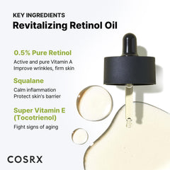COSRX Retinol 0,5% Oil – Emballage extérieur élégant du produit