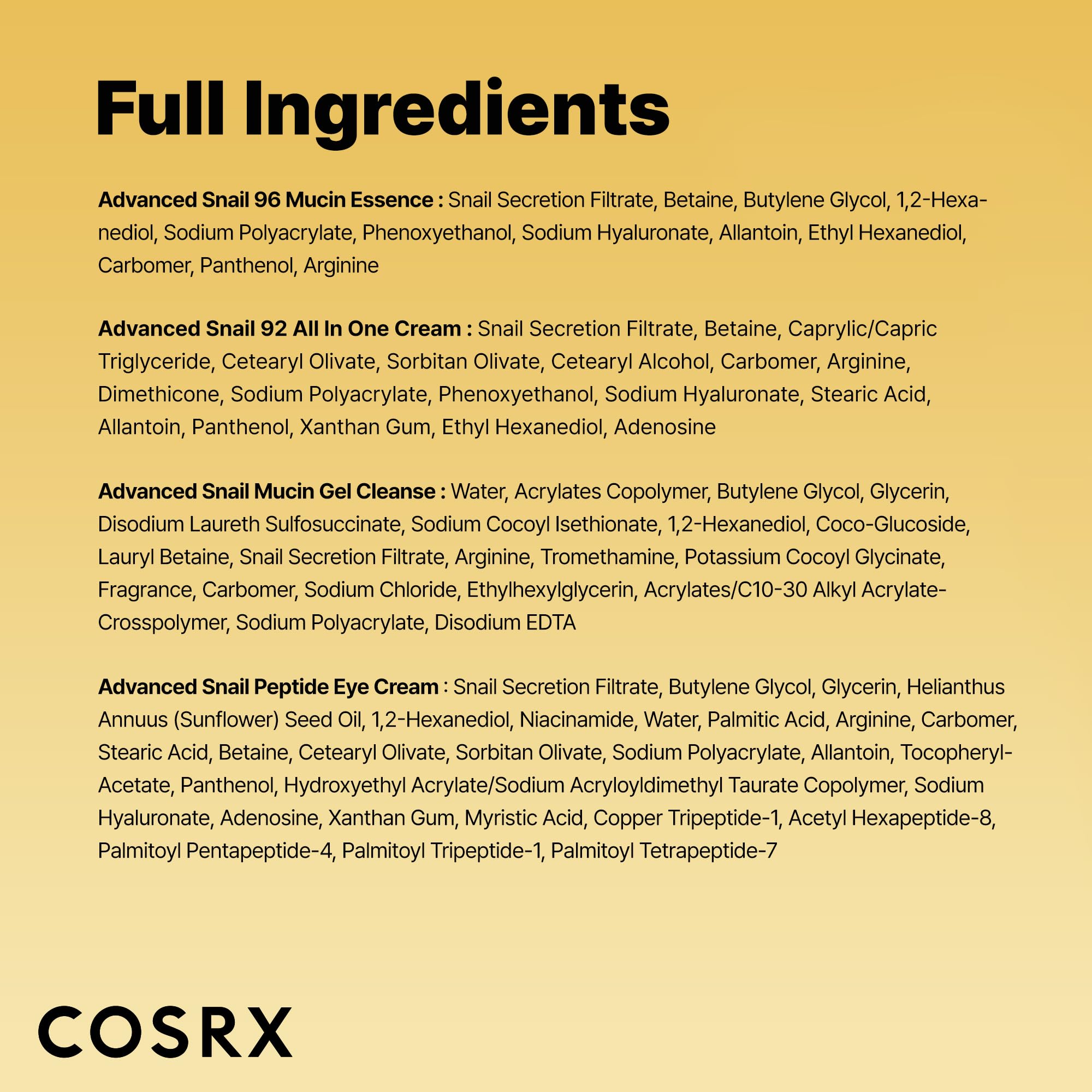 COSRX Rituel quotidien All About Snail Mucin, routine simple et efficace.