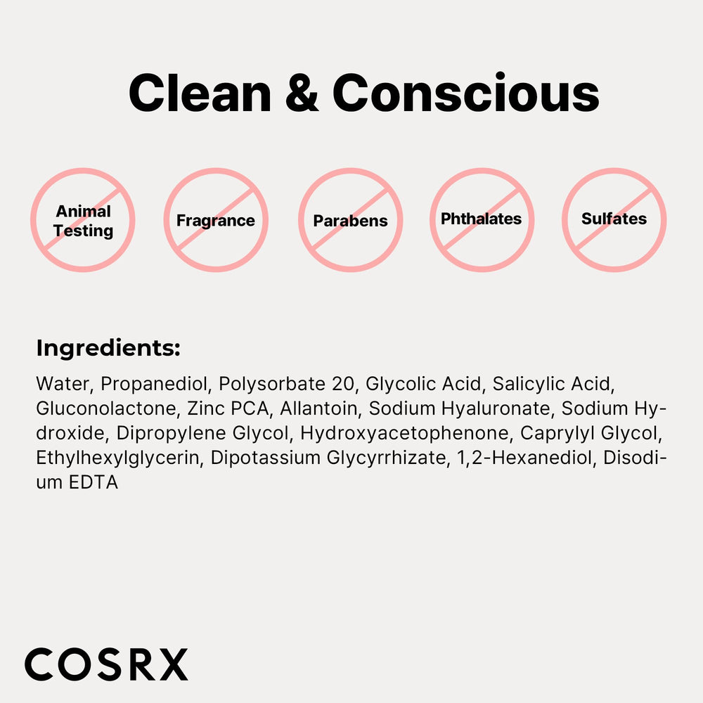 COSRX contrôle du sébum pour peau équilibrée et matte.