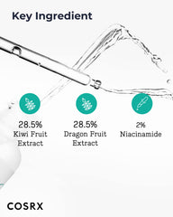 COSRX AHA BHA Vitamin C Booster Serum — compte-gouttes facilitant application ciblée.