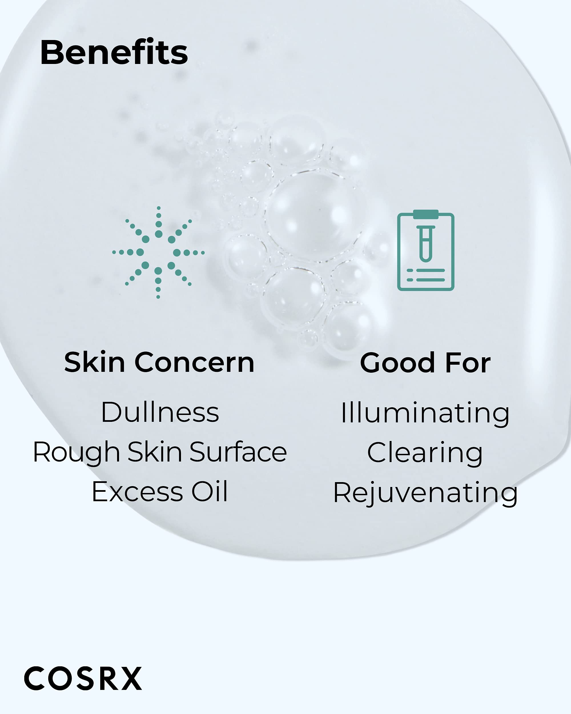 COSRX AHA BHA Vitamin C Booster Serum — ingrédients kiwis et fruits du dragon pour l'éclat.