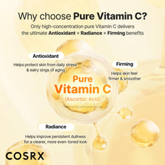 COSRX Advanced Pure Vitamin C 23% sérum — emballage soigné et prêt à l’emploi.