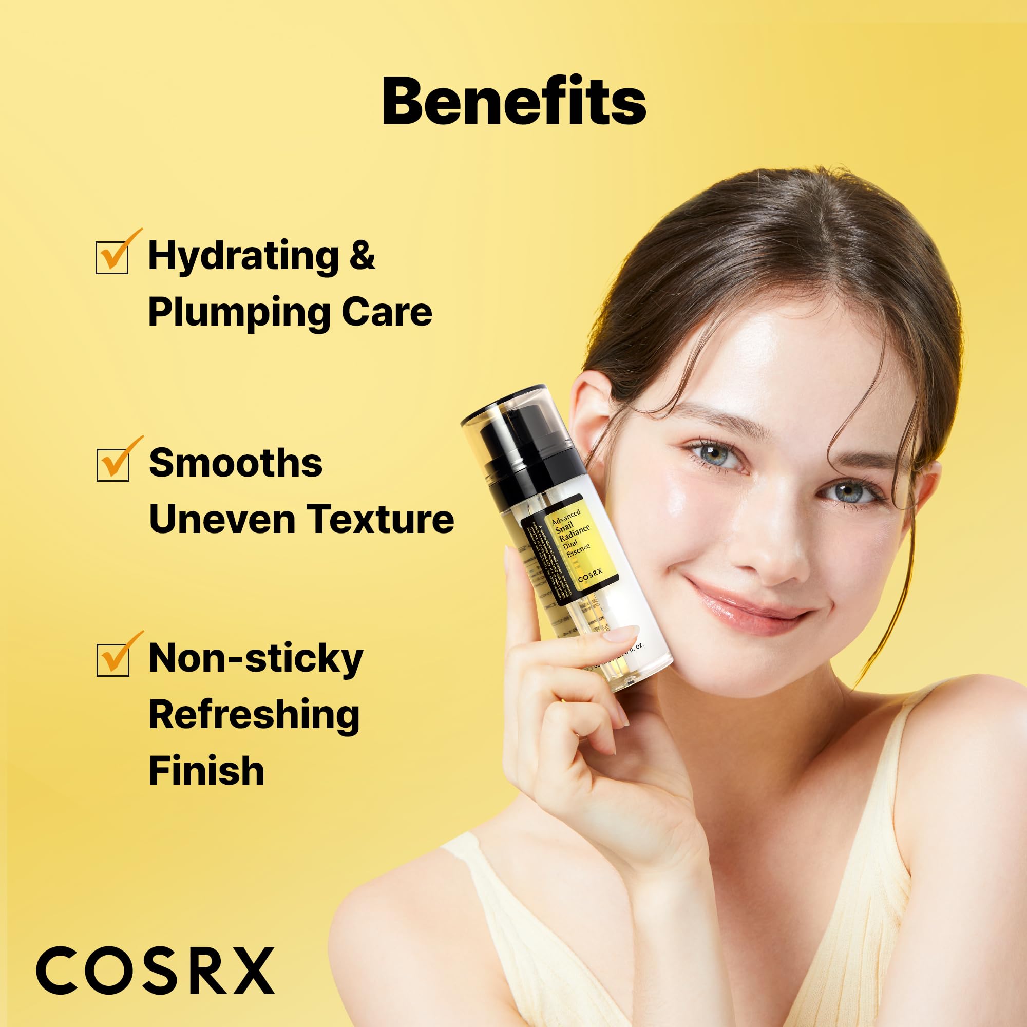 COSRX Snail Mucin 74% + Niacinamide, hydratation légère prête à pénétrer rapidement