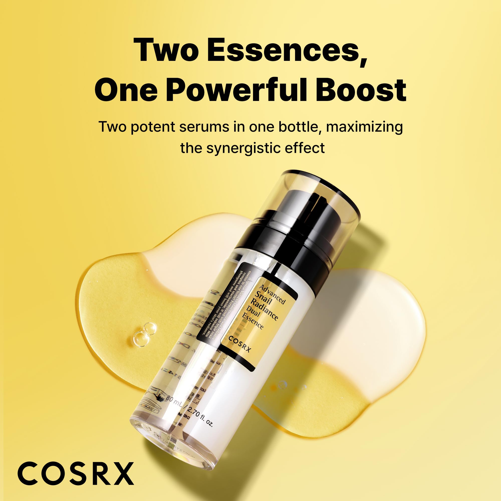 COSRX Snail Mucin 74% + Niacinamide, emballage et étiquette soignés pour une routine simple