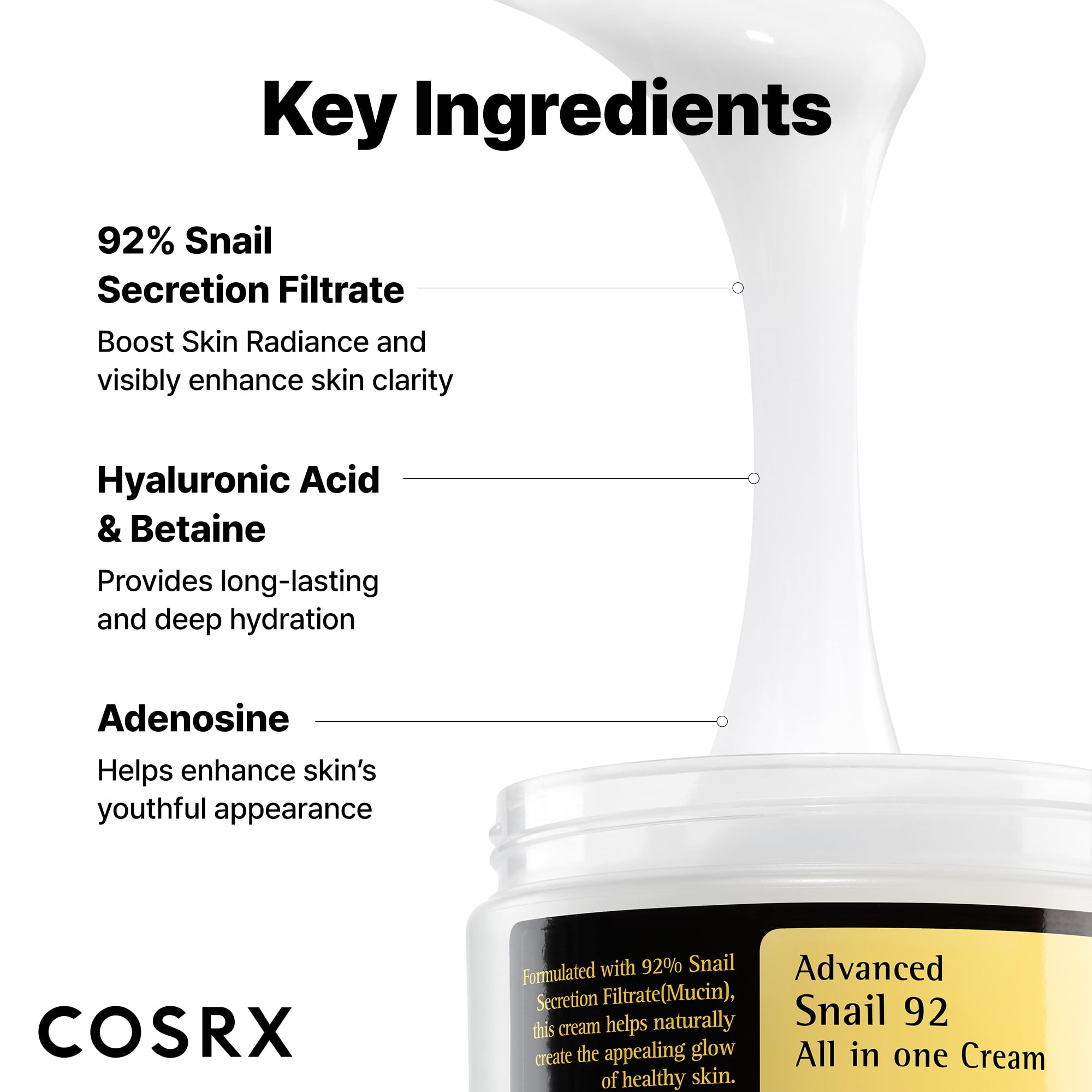 Application apaisante sur peau irritée avec COSRX Snail Mucin 92%.