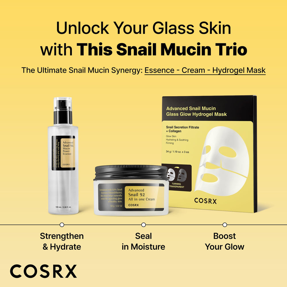 Routine matinale et nocturne avec COSRX Snail Mucin 92% pour une peau douce.