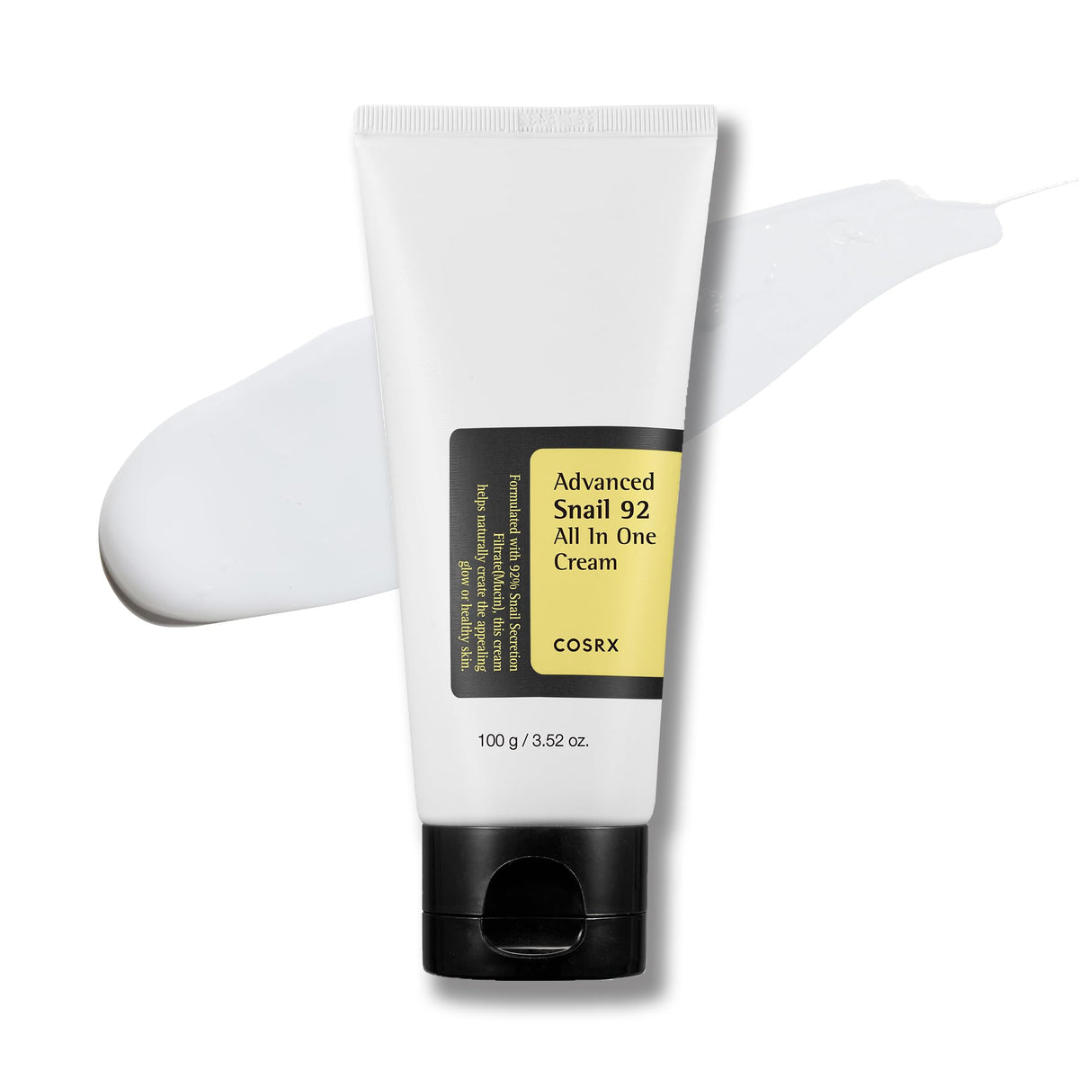 Cosrx Snail Mucin 92% - tube extérieur pour hydratation durable.
