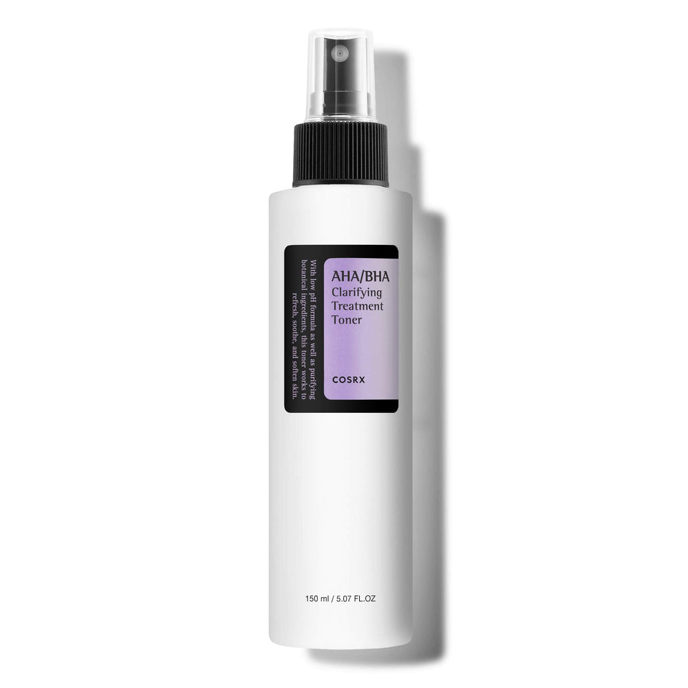 COSRX tonique AHA/BHA, flacon 150 ml, exfoliation en douceur.