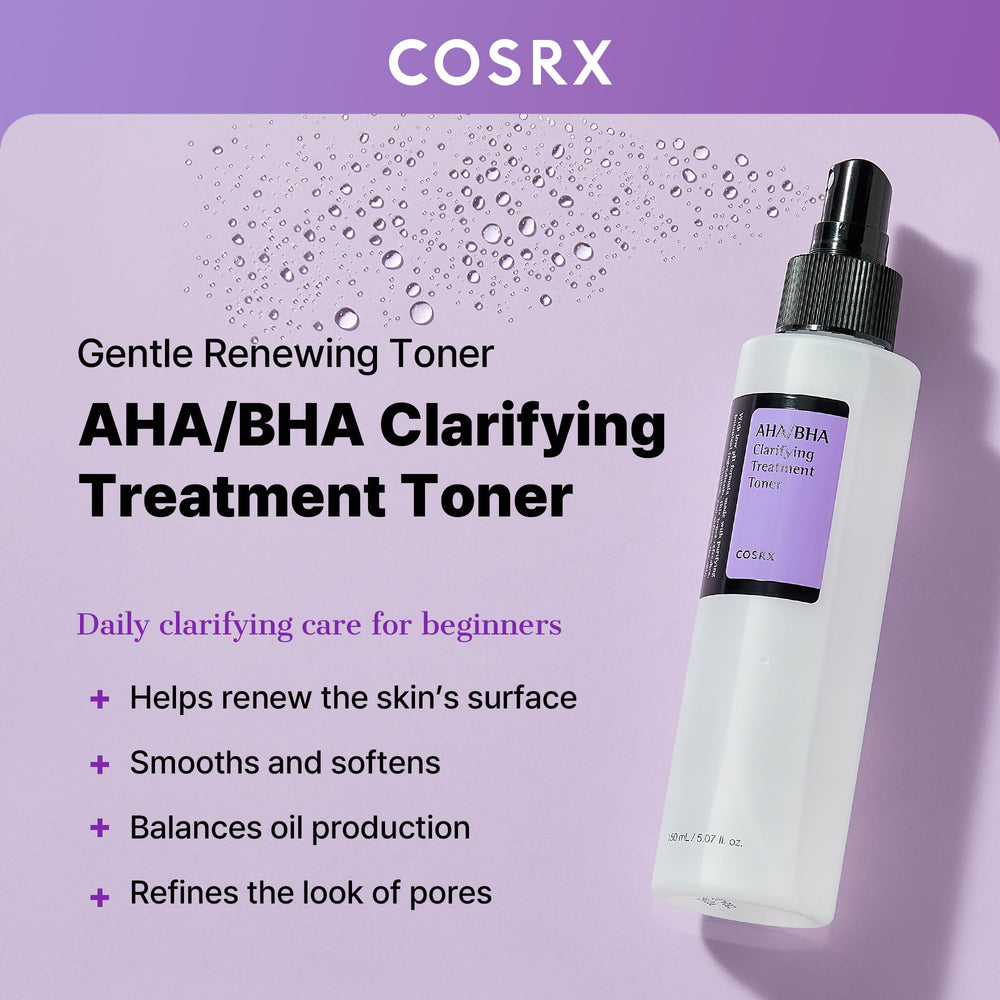 Texture légère du tonique COSRX prête pour absorption rapide.