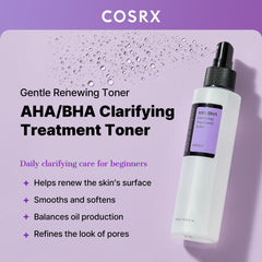 Texture légère du tonique COSRX prête pour absorption rapide.