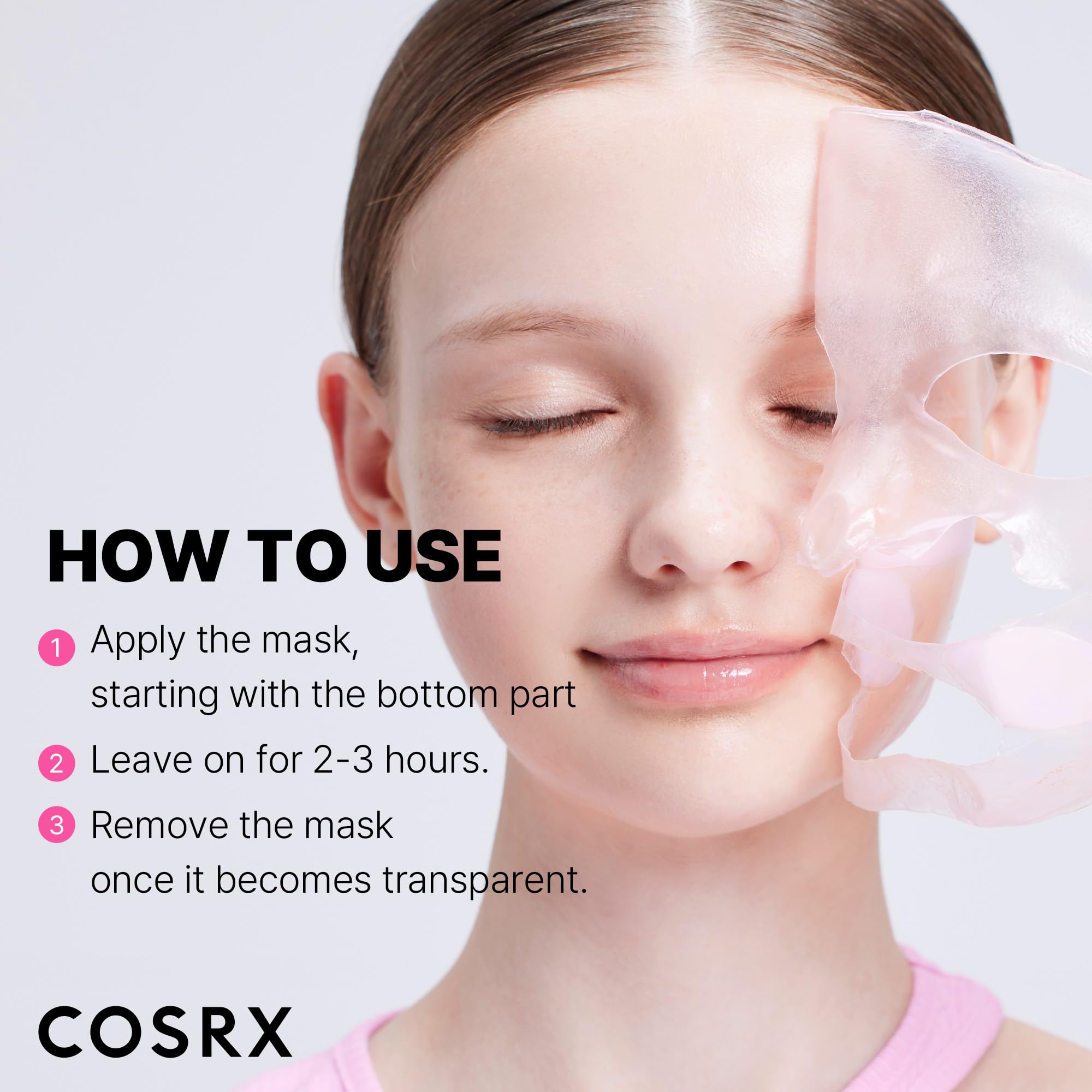 COSRX utilisation nocturne masque appliqué pour réveil frais