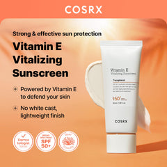Texture légère du solaire COSRX sur peau sans résidu blanc.