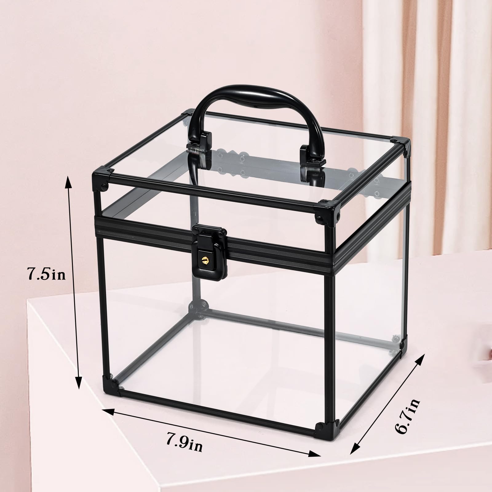 Costravio boite maquillage grande capacite transparente: transport facile.