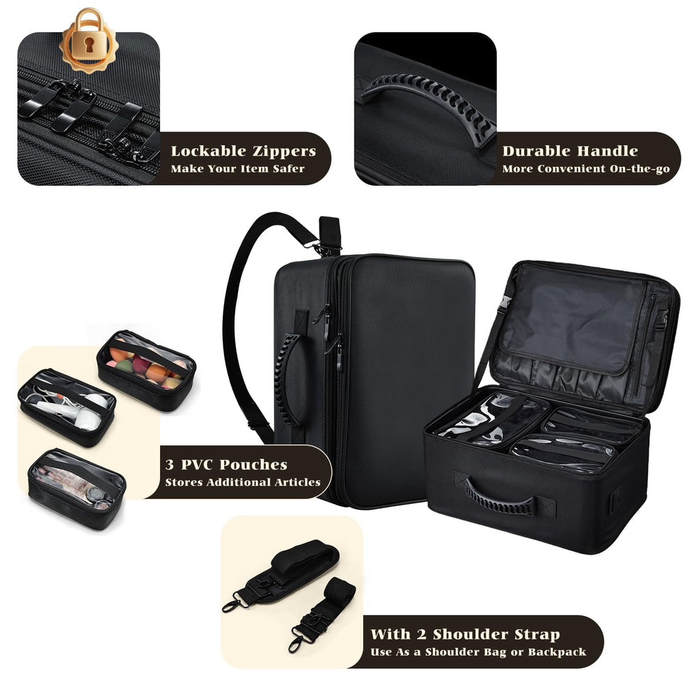 Costravio sac maquillage fermeture verrouillable pour plus de sécurité en voyage