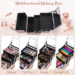 Costravio organisateur maquillage compartiments flexibles, pratique pour trier cosmétiques et bijoux