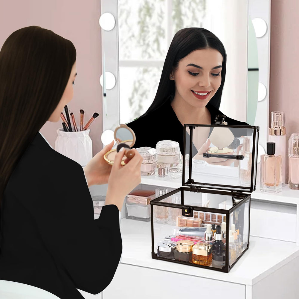 Costravio rangement accessoires beaute transparent: visibilite claire pour les essentiels.