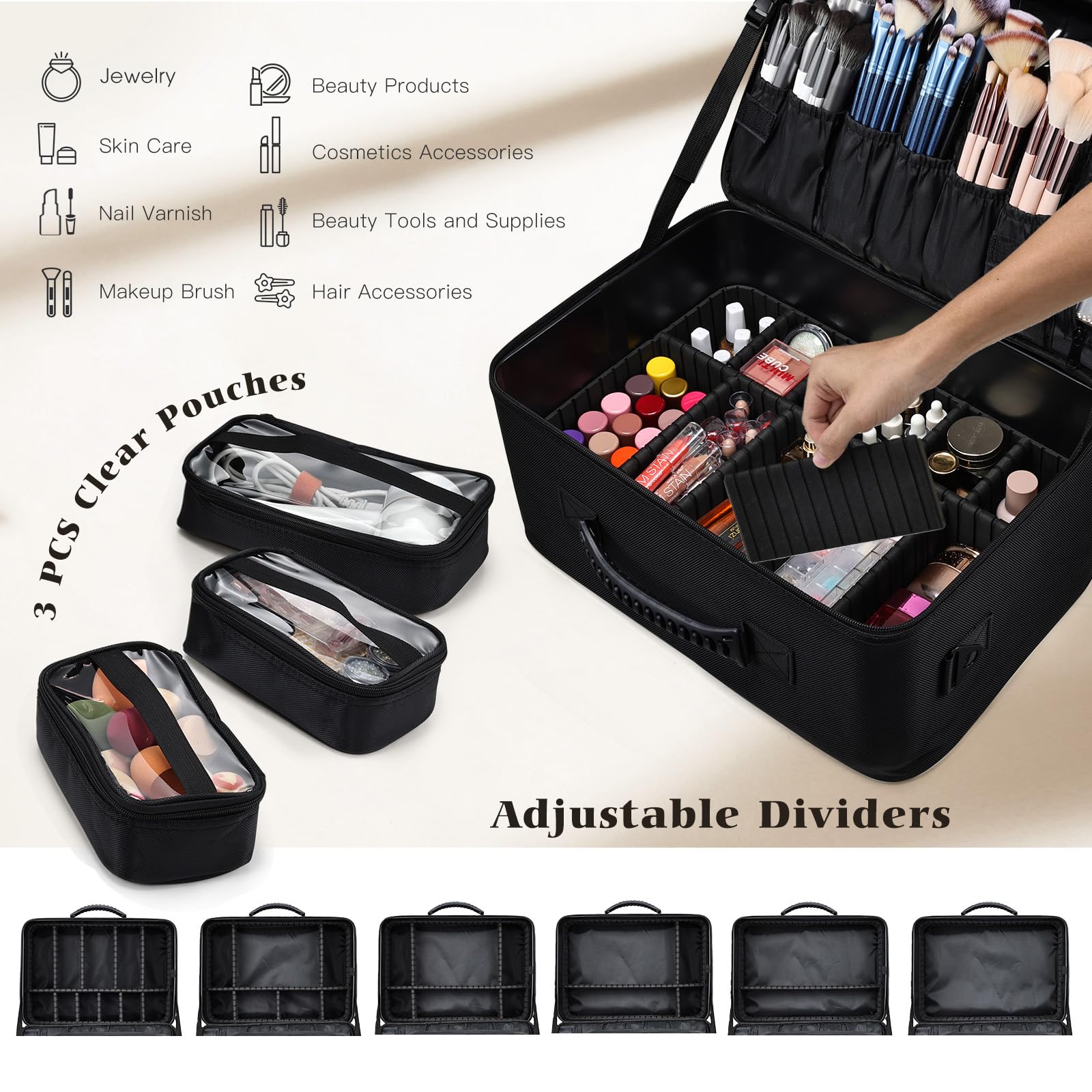 Costravio sac maquillage quatre modes de port pour s adapter à vos besoins