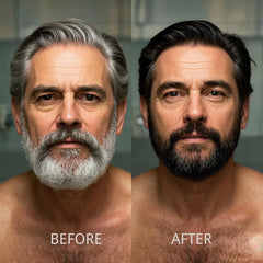 COSYAGE Barbe Couleur Noire Durable – contraste net et naturel.