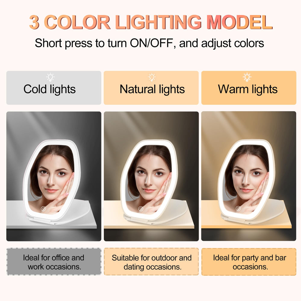 COSYGLOW miroir maquillage portable à écran tactile pour maquillage en déplacement.