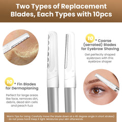 COSYLIFE lames dermaplanage remplaçables 20 – pratique et économique pour exfolier sans effort