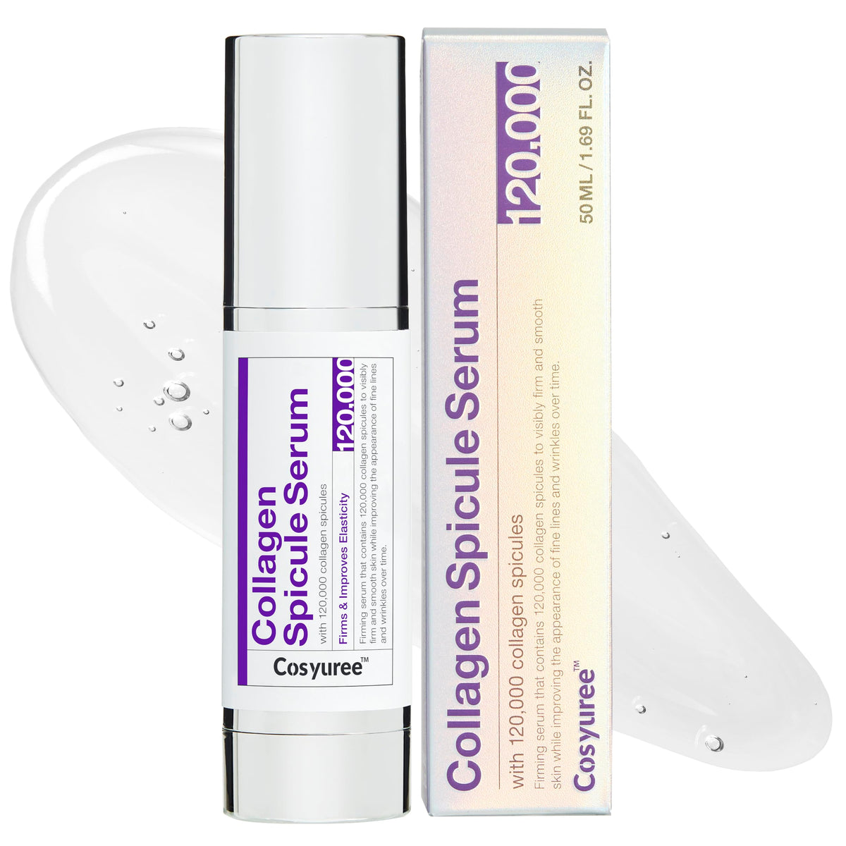 Cosyuree Sérum Spicules de Collagène – bouteille élégante pour hydratation profonde et douceur.