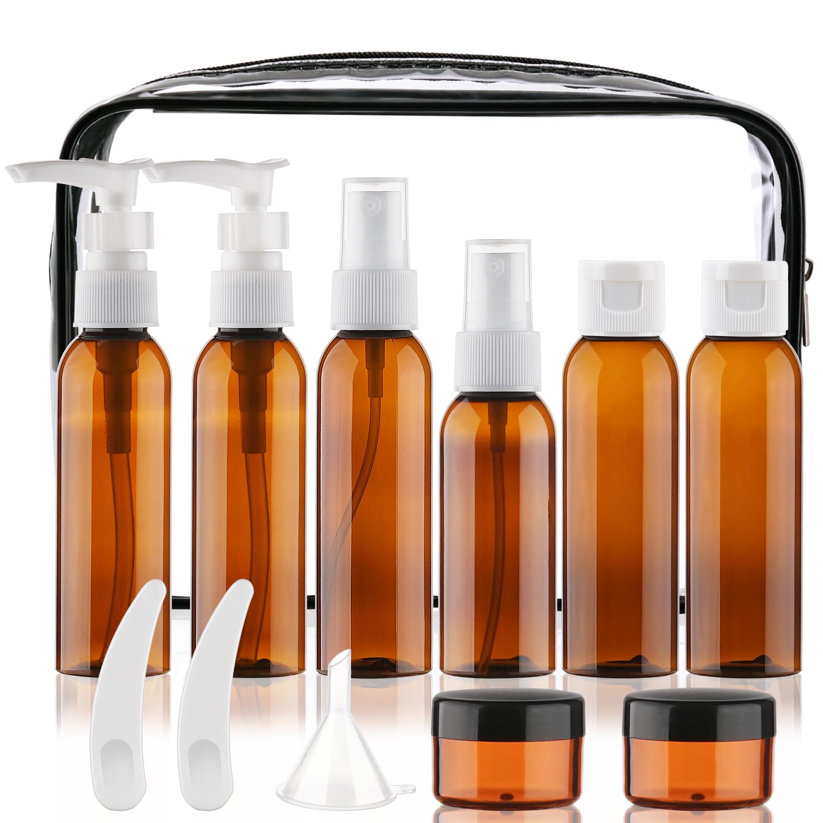 Bouteilles Cosywell voyage 2oz avec pompe, pratique et étanche pour shampooing et lotion.