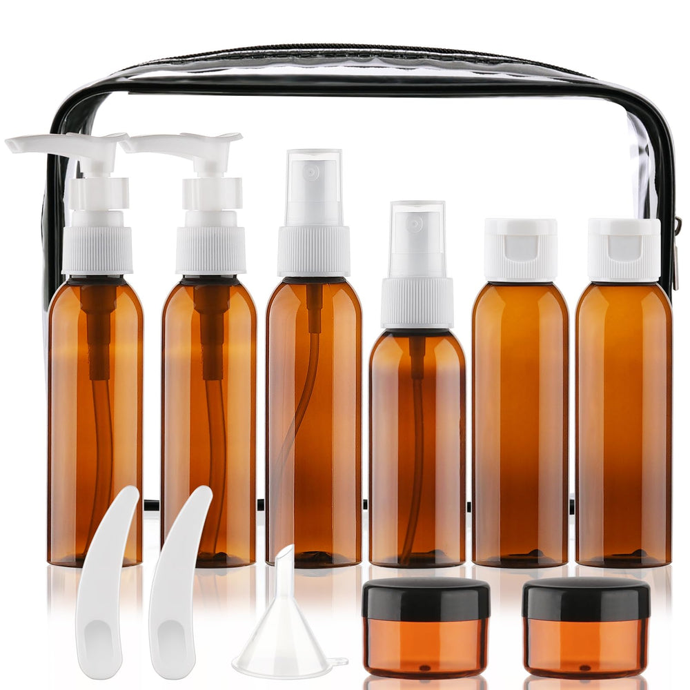 Bouteilles Cosywell voyage 2oz avec pompe, pratique et étanche pour shampooing et lotion.