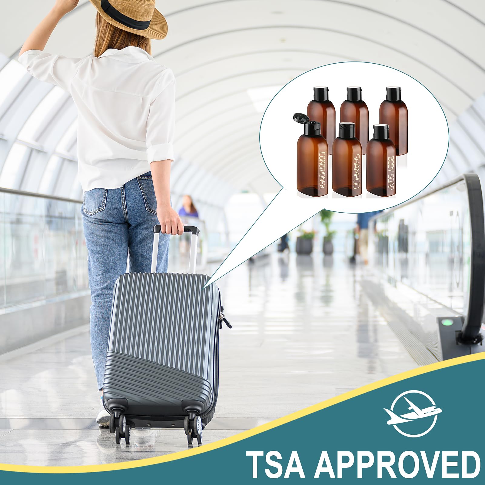 Cosywell Bouteilles voyage Format TSA: conforme cabine et transport aisé en avion