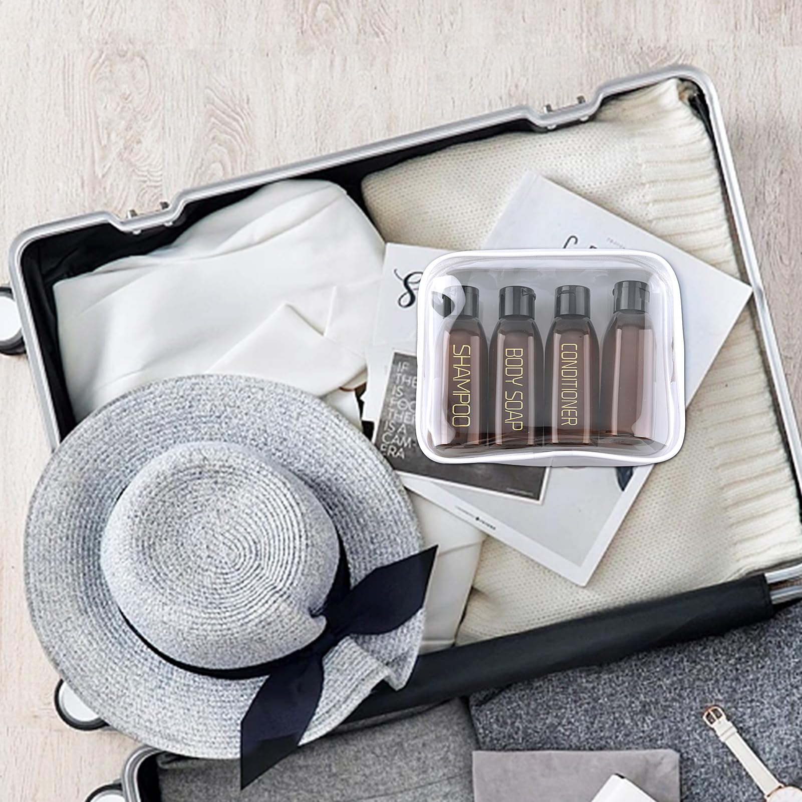 Cosywell trousse voyage transparente: rangement clair et praticité durant le voyage