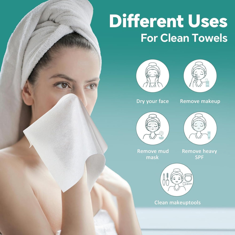 Cottonessence lingettes visage 100% coton pour douceur et absorption efficaces.