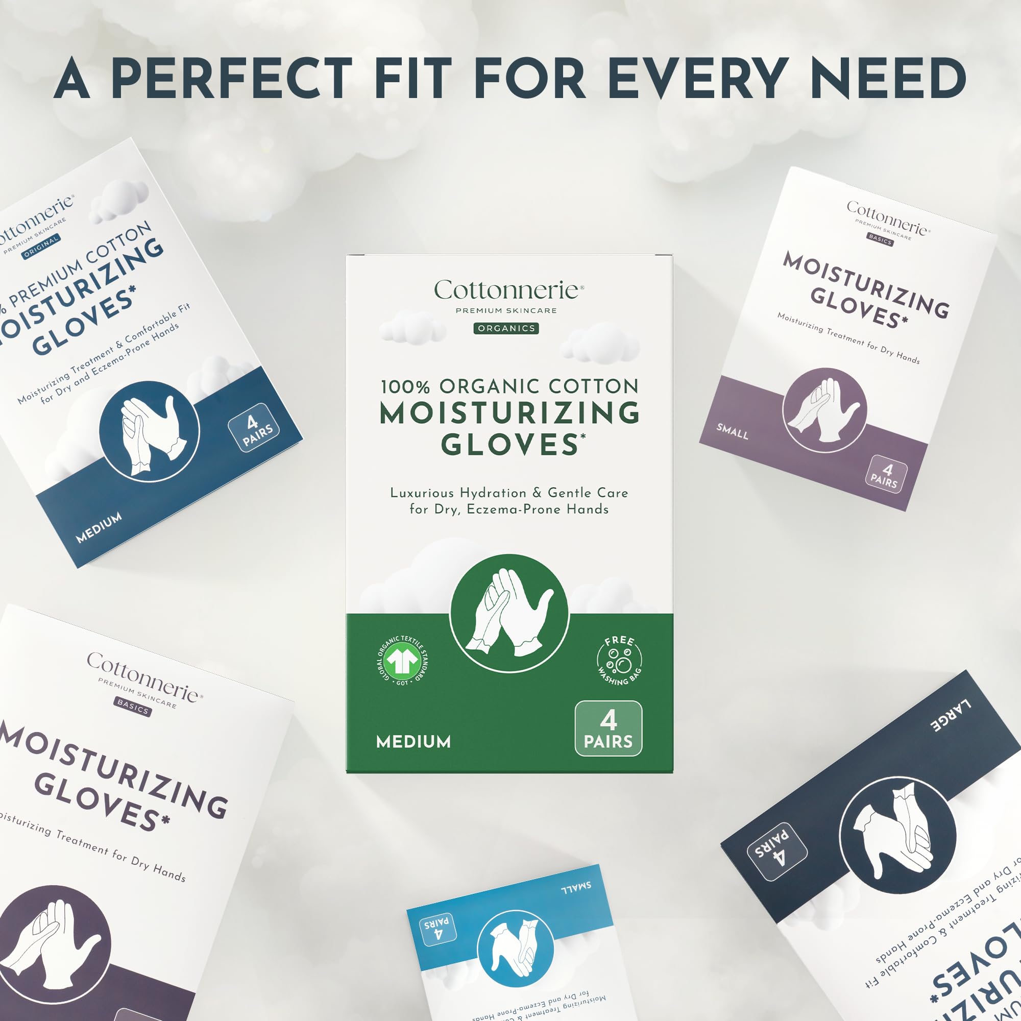 Gants Cottonnerie en coton écologique et réutilisables.
