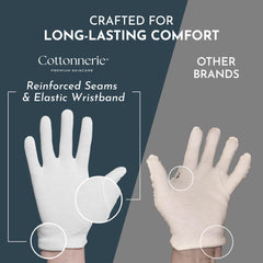 Gants Cottonnerie disponibles XS à XL pour toute la famille.
