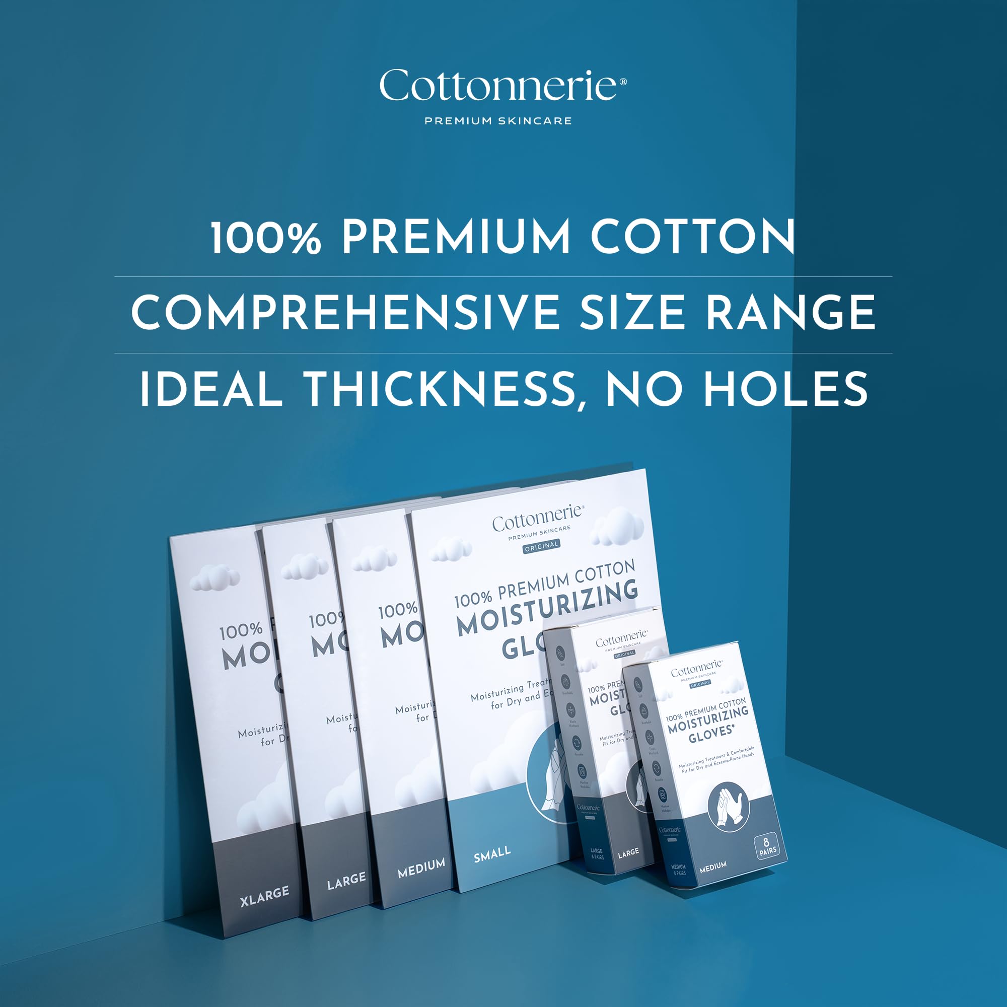 Gants Cottonnerie pour hydratation nocturne après crème pour mains.