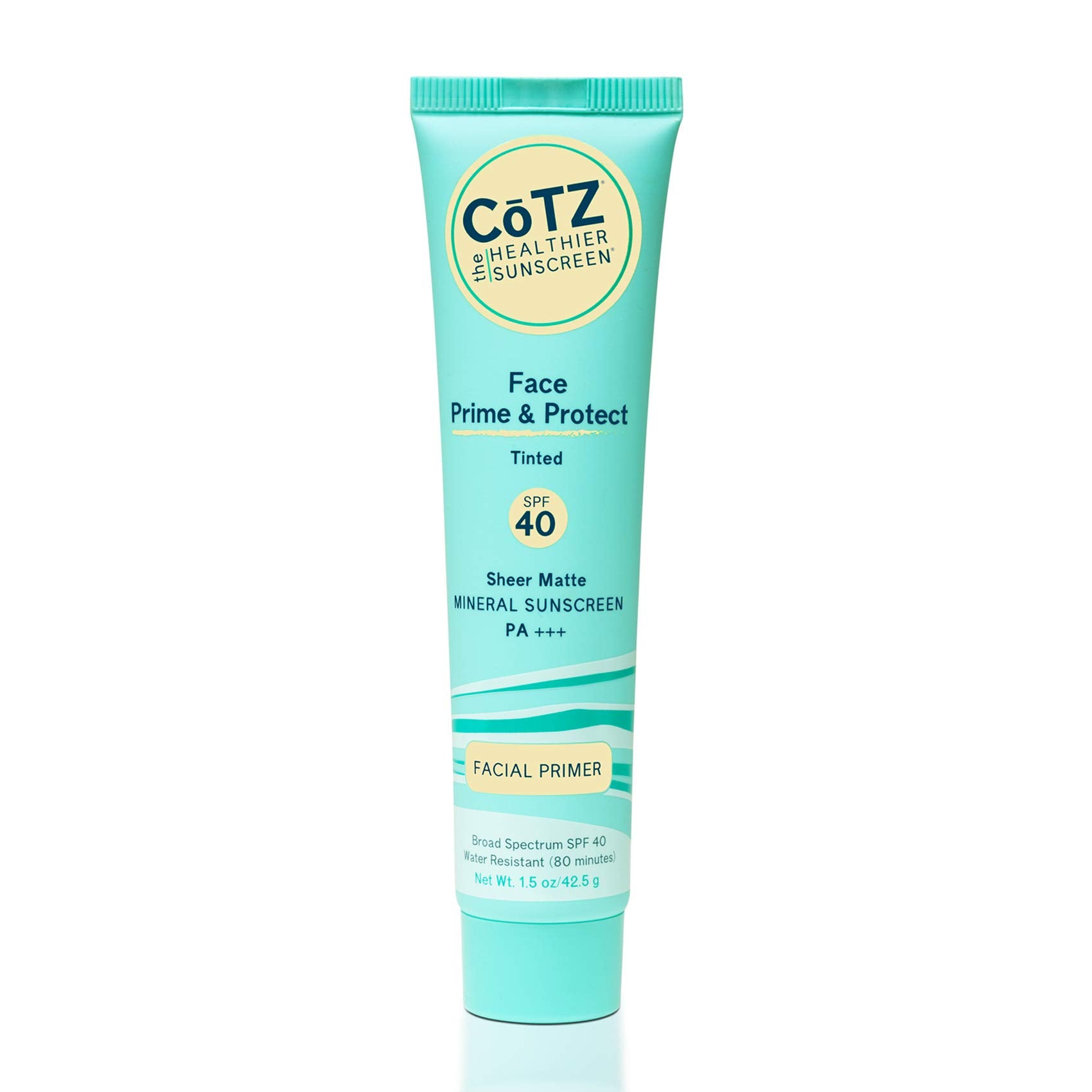 CoTZ base-maquillage minéral teinte SPF40 dans une petite bouteille.
