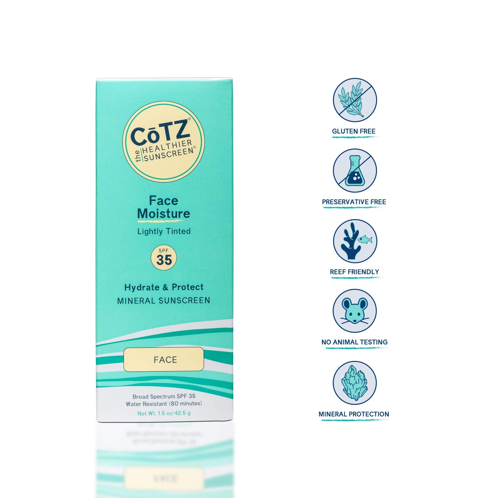 CoTZ base teintée minérale pour le visage prête pour le maquillage.