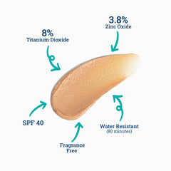 CoTZ protection solaire minéral SPF40 PA+++ pour visage.