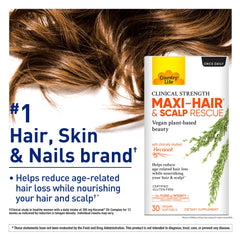 Country Life Maxi-Hair Rescue — ingrédients clean-label et vegan pour une routine beauté naturelle.