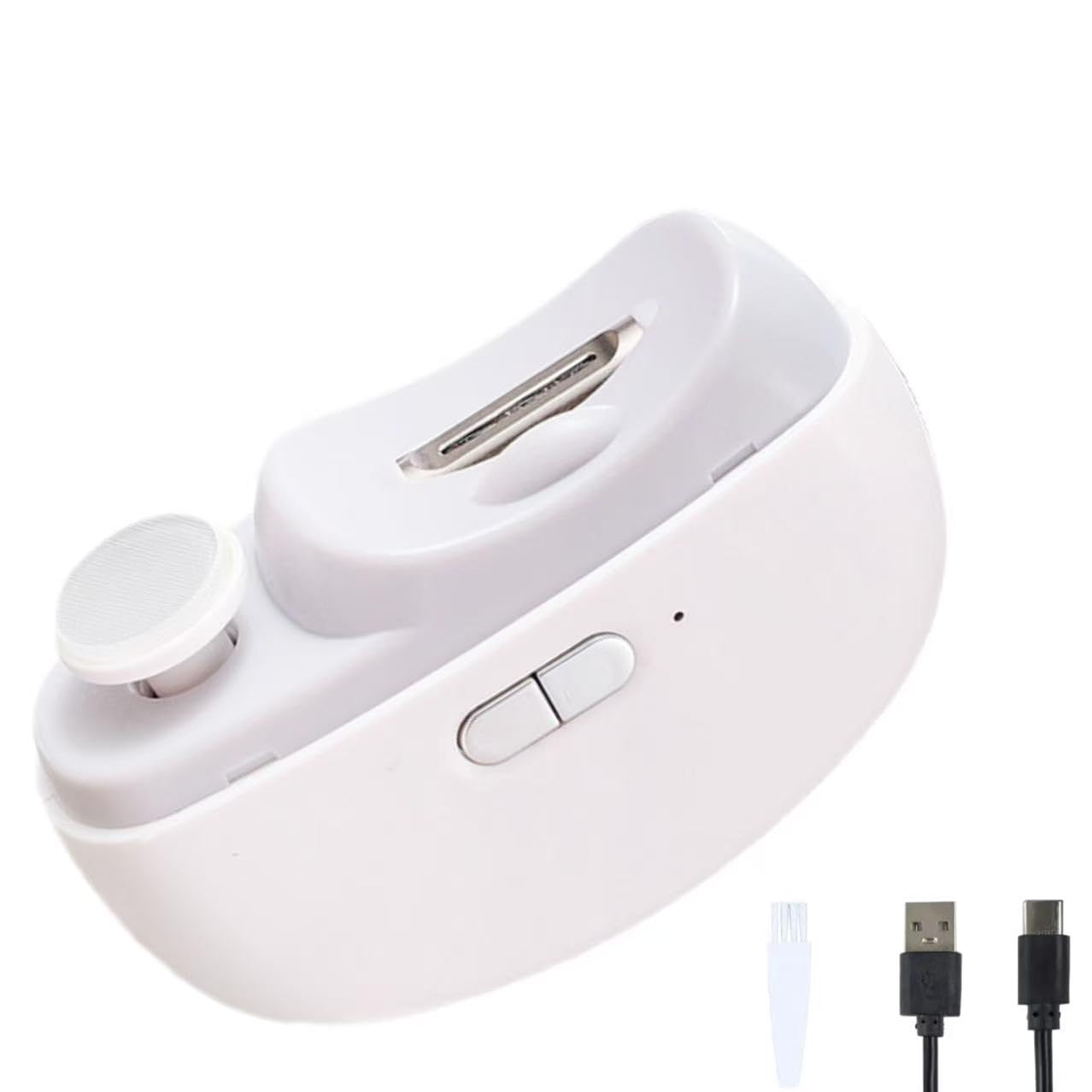 Coupe-ongles électrique 2 en 1 pour bébé, précision douce et sécurité.
