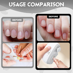 Coupe-ongles électrique 3-en-1, capteur poussière et rangement intégré