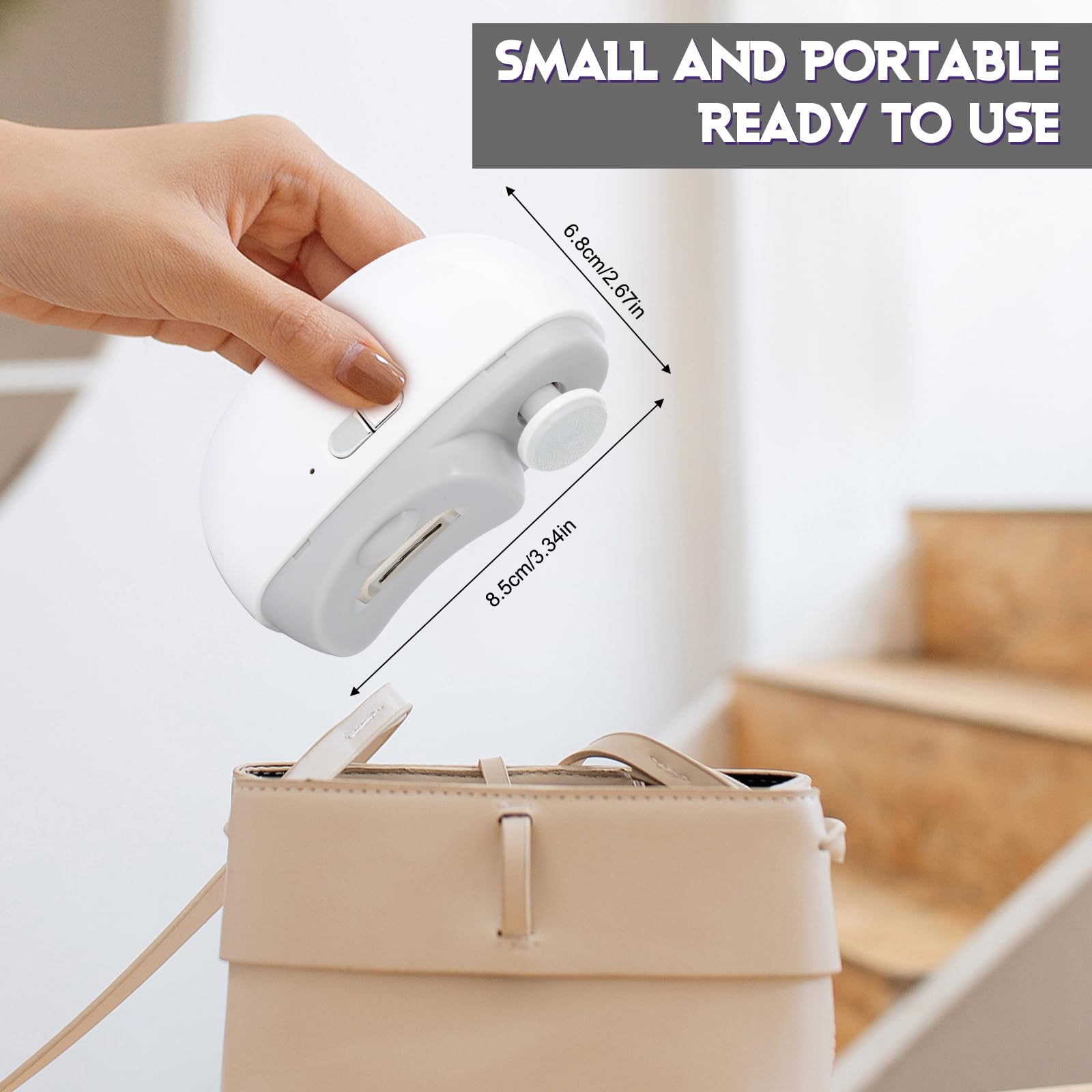 Coupe-ongles électrique 3-en-1, recharge USB pratique