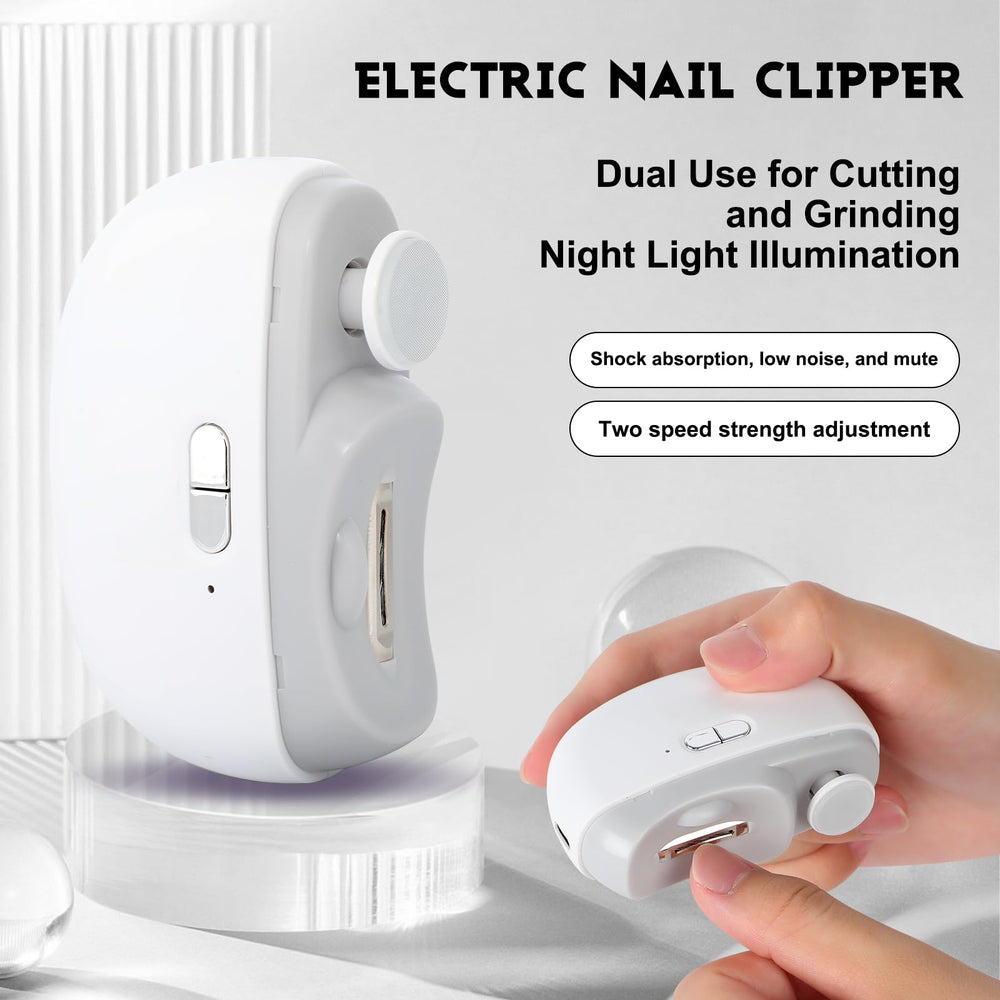 Coupe-ongles électrique 3-en-1, vitesse ajustable pour tous les âges