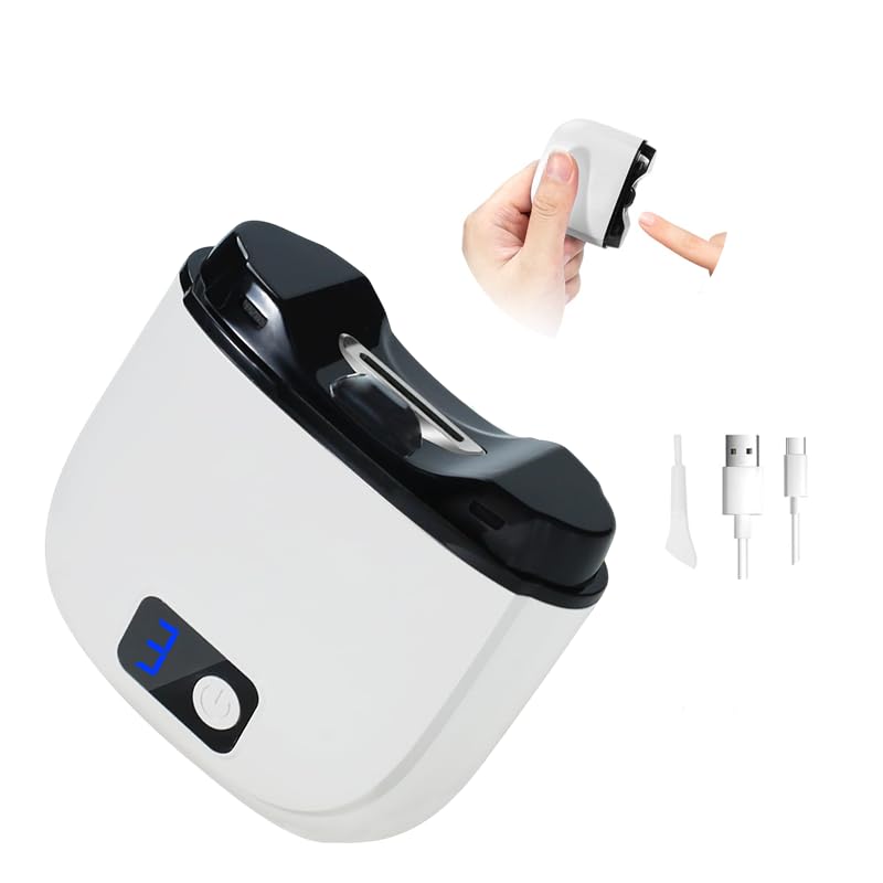 Coute-ongles électrique avec DEL intégrée pour une coupe précise des ongles.