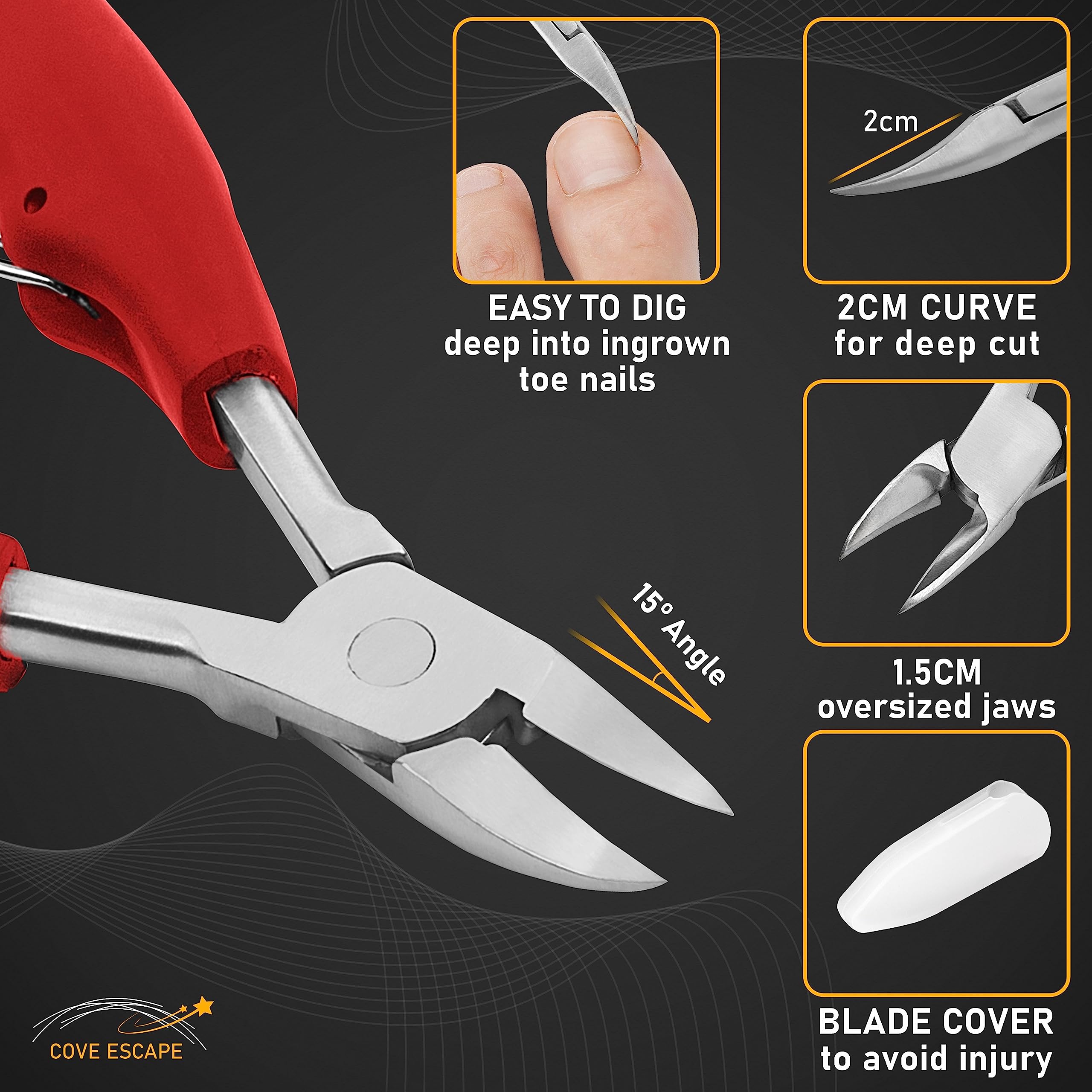 COVE ESCAPE Correcteur d’ongle incarné pour une forme contrôlée