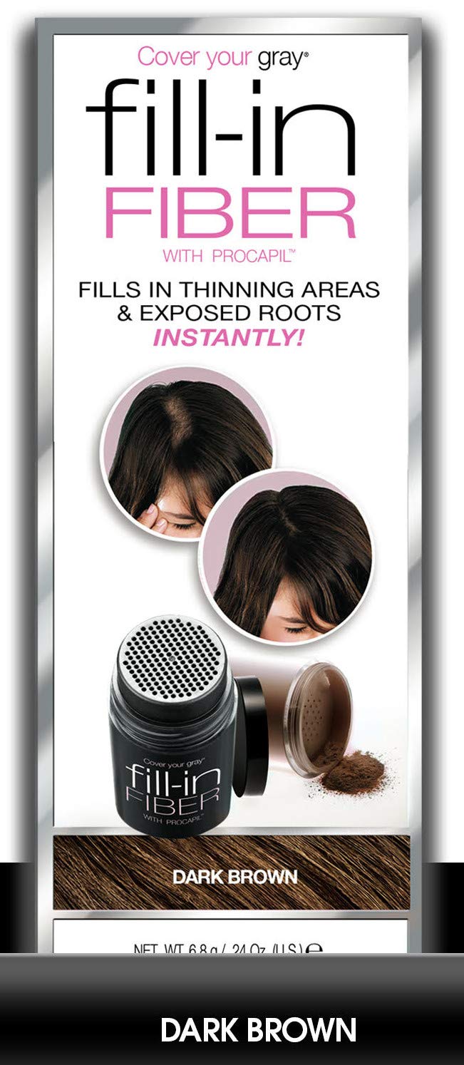 Cover Your Gray Pro Fill-In Fibers Procapil brun foncé – application rapide sur les racines.