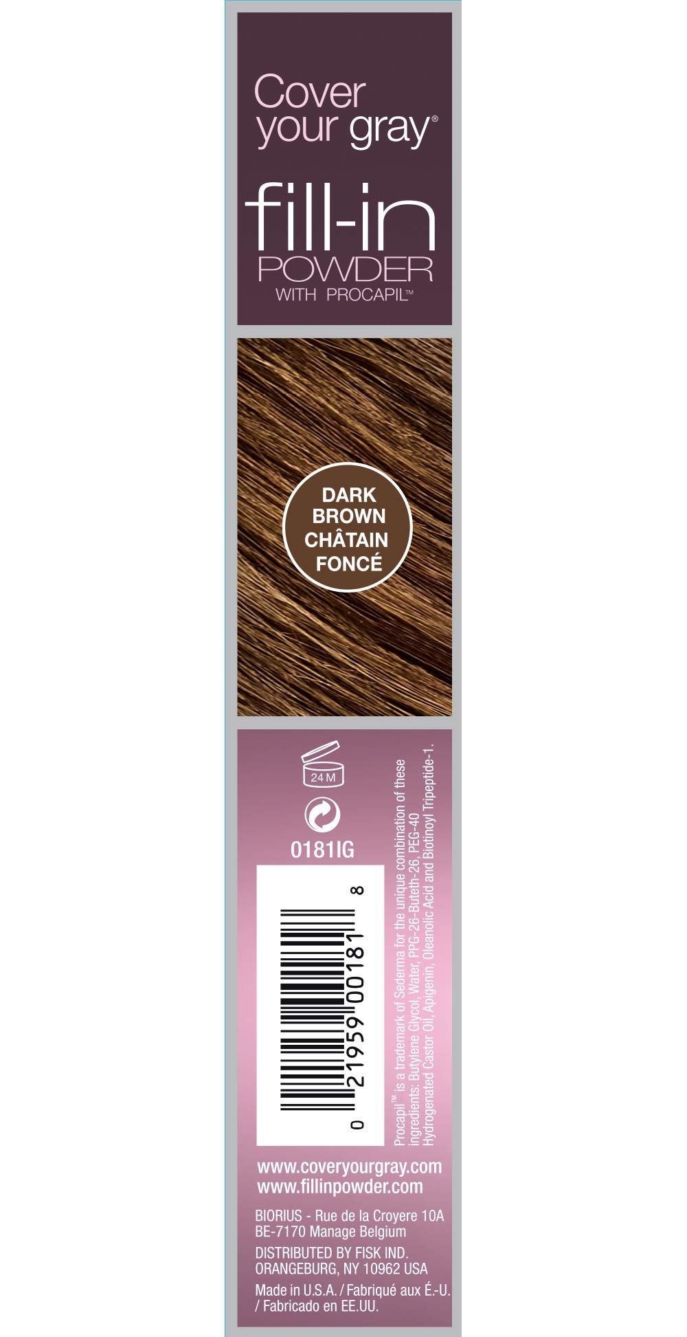 Cover Your Gray Poudre de Remplissage avec applicateur-brosse pour une application précise.